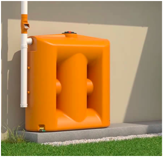 Cisterna de plástico para captação de água da chuva para promover sustentabilidade